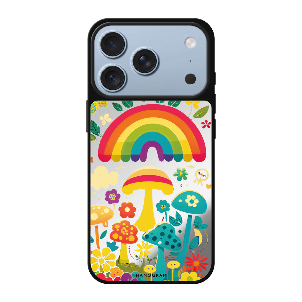 Rainbow Mushroom Garden 鏡面手機殼