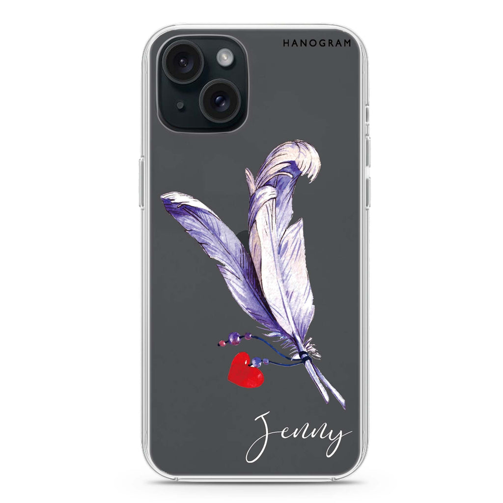 Feather iPhone 15 plus 水晶透明保護殼