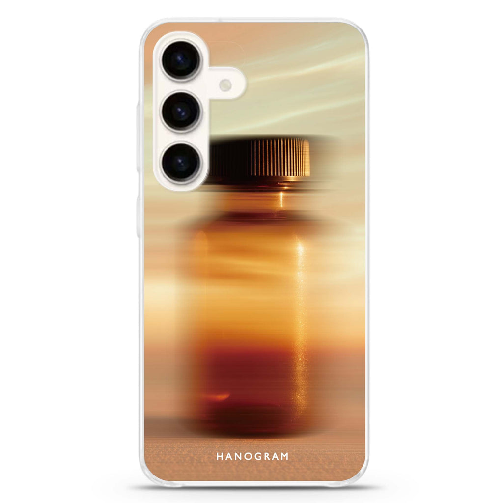 Golden Blur Samsung Galaxy S26/S25/S24 水晶透明保護殼正面展示