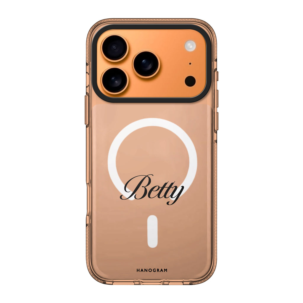 Simply Yours iPhone 17 Pro Max MagSafe 水晶透明保護殼 文字設計設計 可自訂名字及字色 圖1
