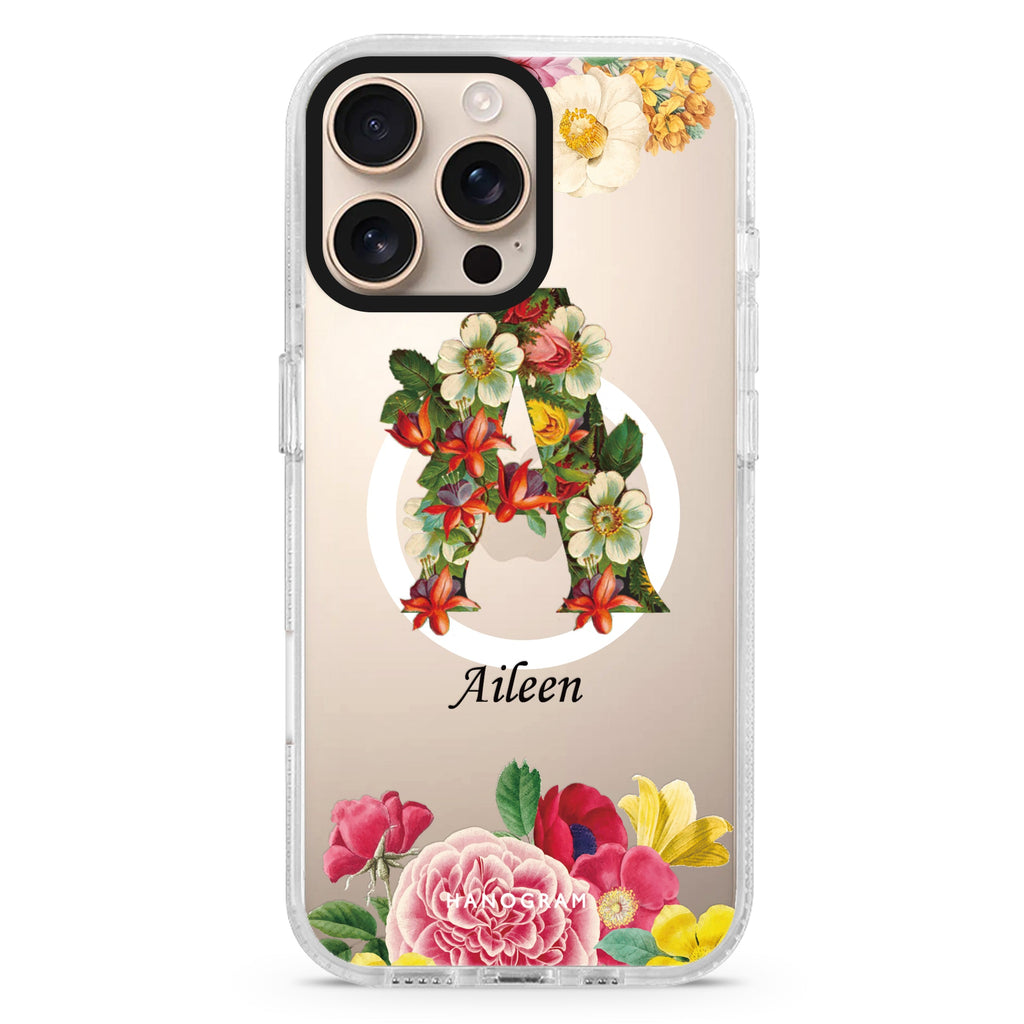 Bouqet Flower Monogram Magsafe 兼容水晶透明保護殼