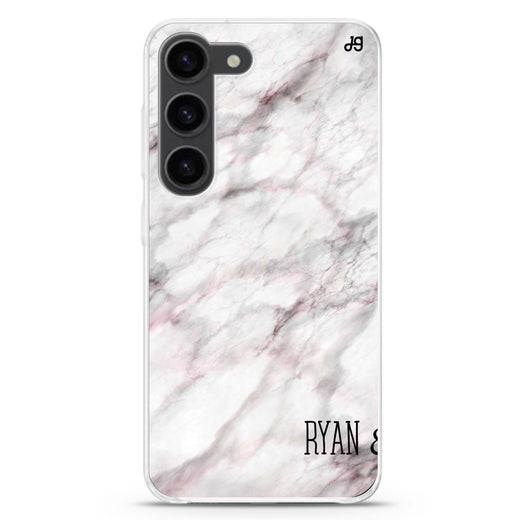 White Marble Samsung Galaxy 水晶透明保護殼