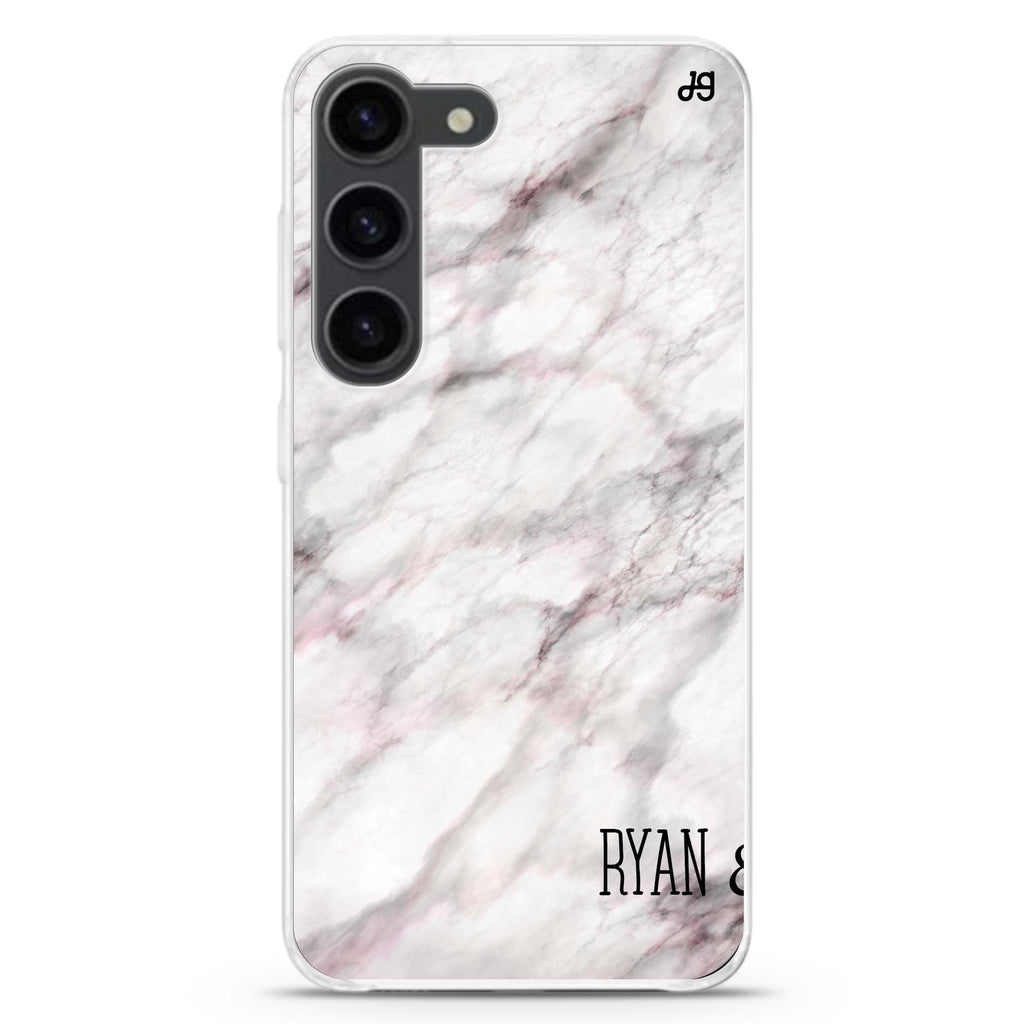 White Marble Samsung Galaxy 水晶透明保護殼