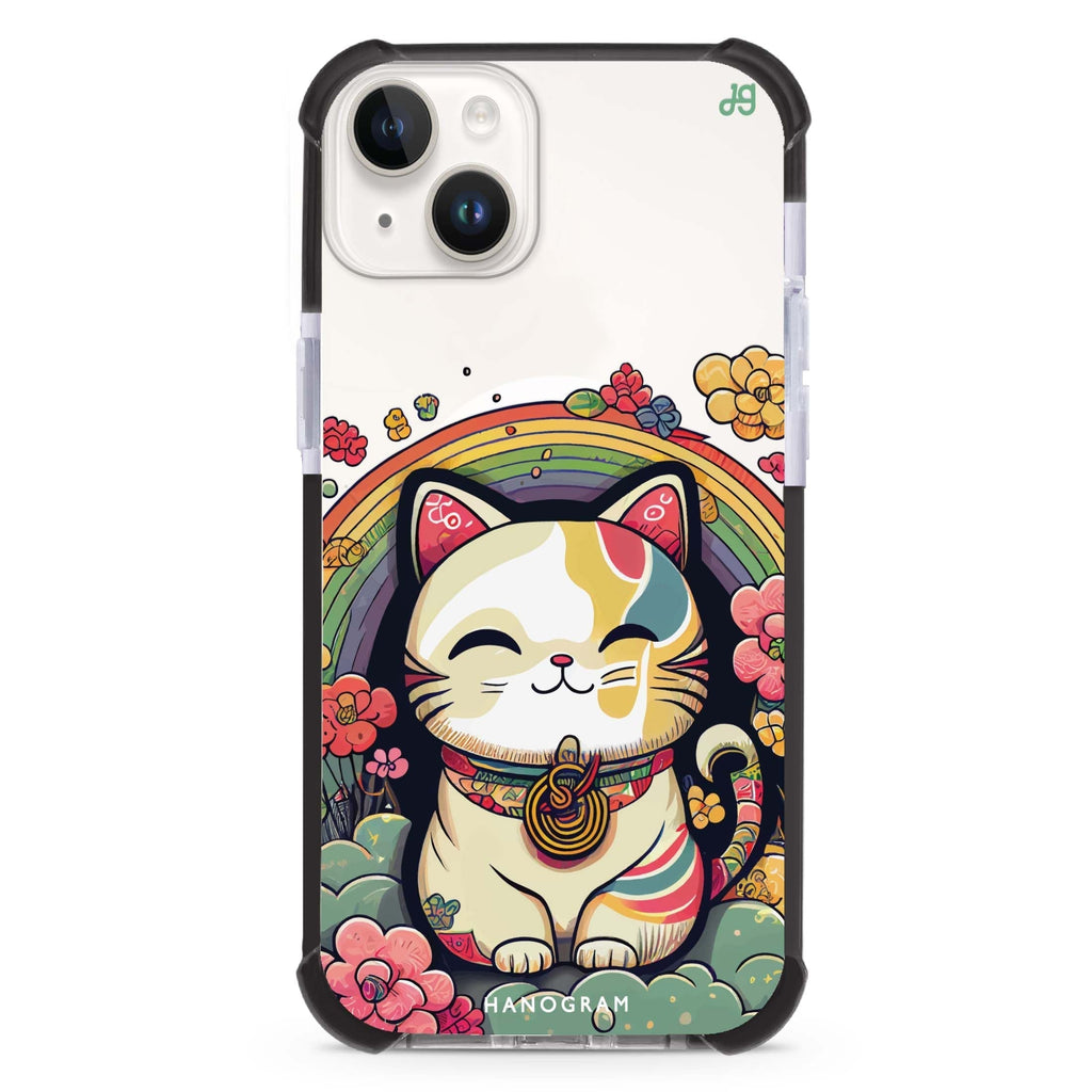 Japanese Lucky Cat iPhone 15 Magsafe 兼容超強防摔保護殼