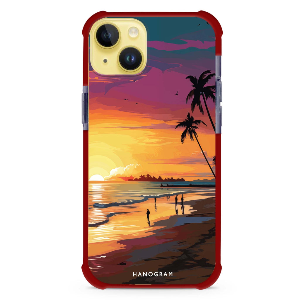Sunset Glow iPhone 15 Plus Magsafe 兼容超強防摔保護殼