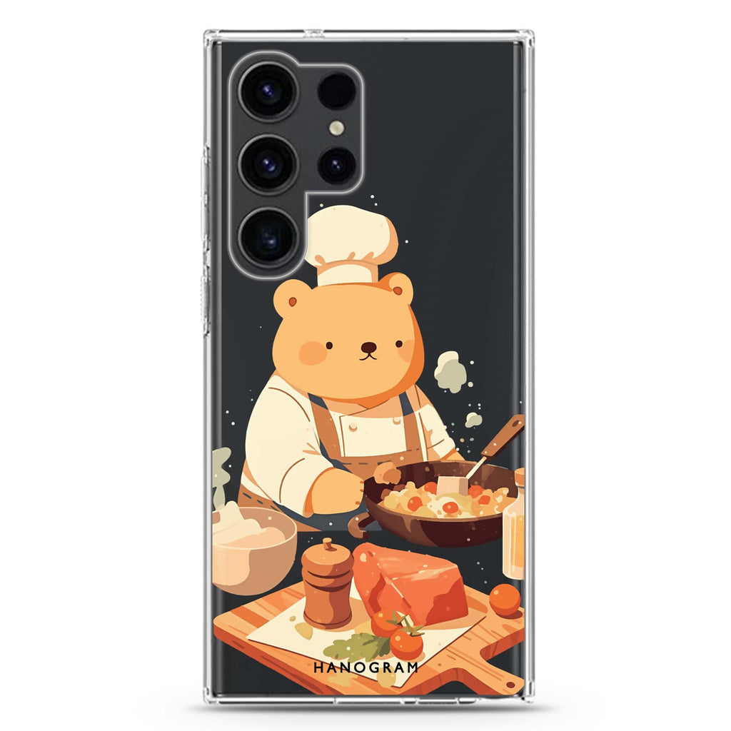 Culinary Bear Samsung Galaxy Ultra 透明保護殼，適用 S26/S25/S24/S23 Ultra，圖1