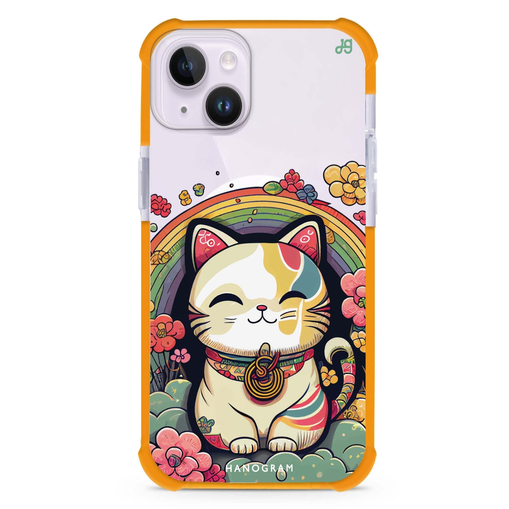 Japanese Lucky Cat iPhone 15 Plus Magsafe 兼容超強防摔保護殼