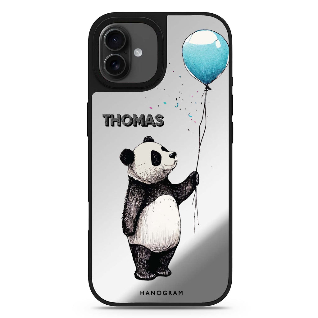 Little Panda iPhone 17 可愛動物鏡面手機殼 主圖設計
