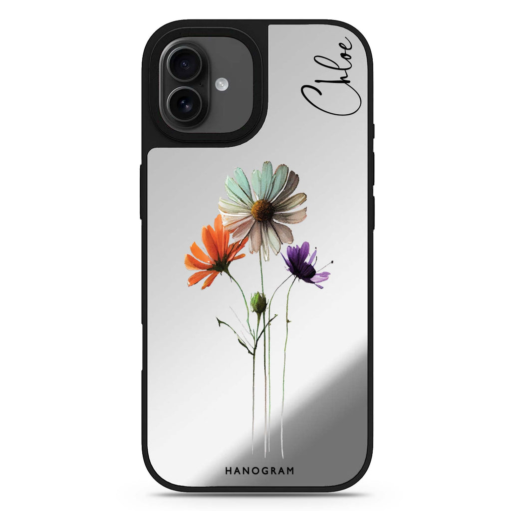 A watercolour floral iPhone 17 水彩鏡面手機殼 主圖設計
