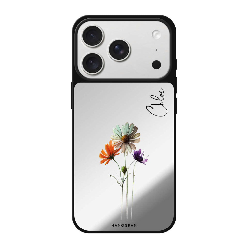 A watercolour floral 鏡面手機殼