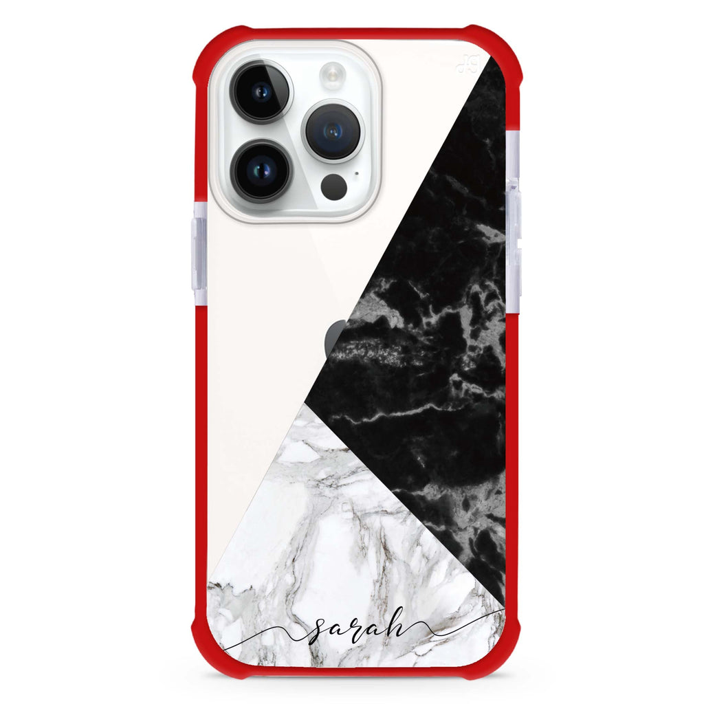 Black And White Marble 超強防摔保護殼