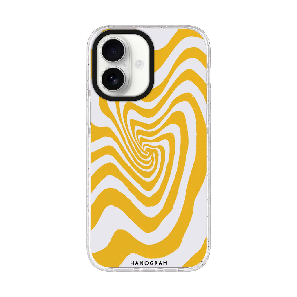 Abstract Paint Pattern iPhone 17 水晶透明保護殼正面展示