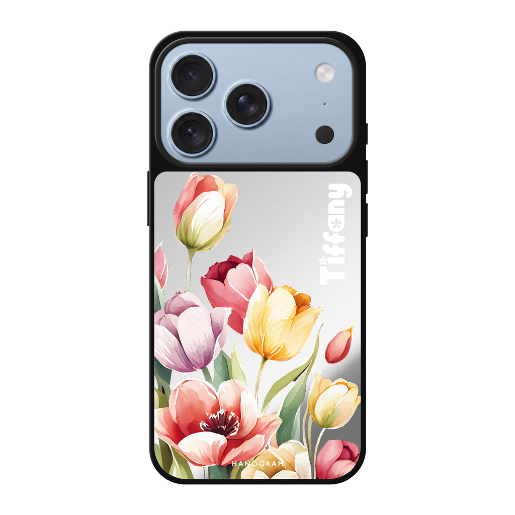 Watercolor tulip 鏡面手機殼