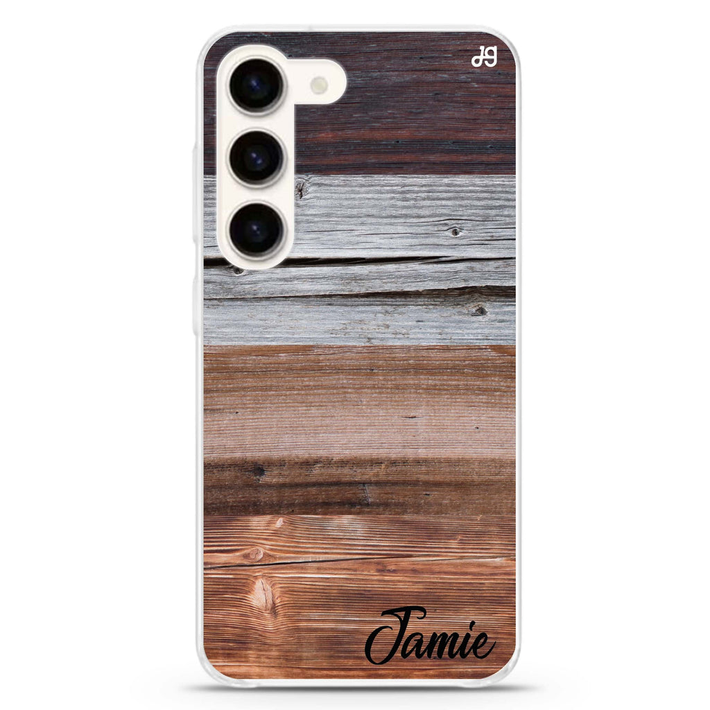 Wood Grain Varigegated Samsung Galaxy 水晶透明保護殼