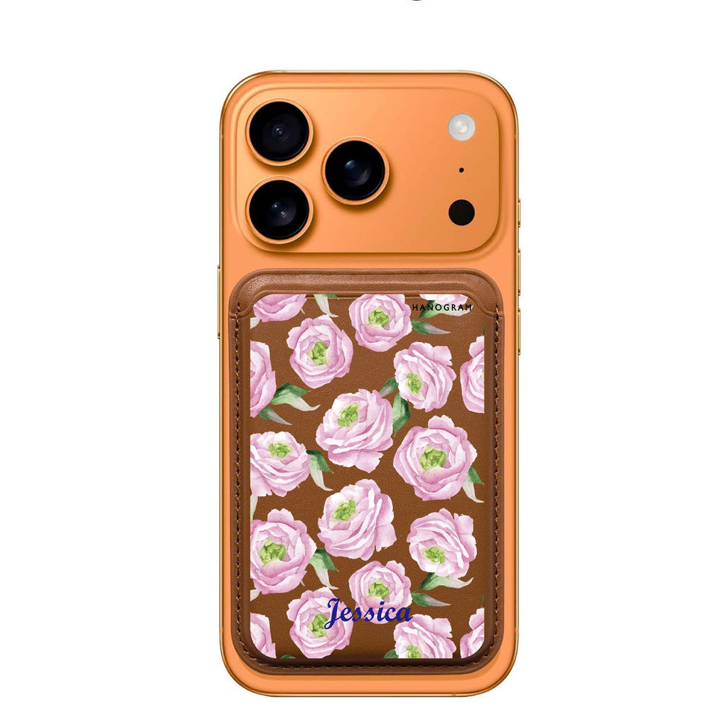 Watercolor pink floral Magsafe 卡套