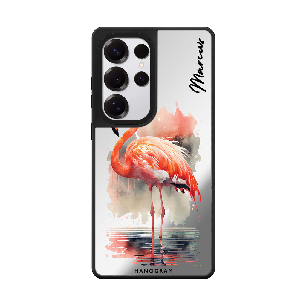 Flamingo in water 鏡面手機殼