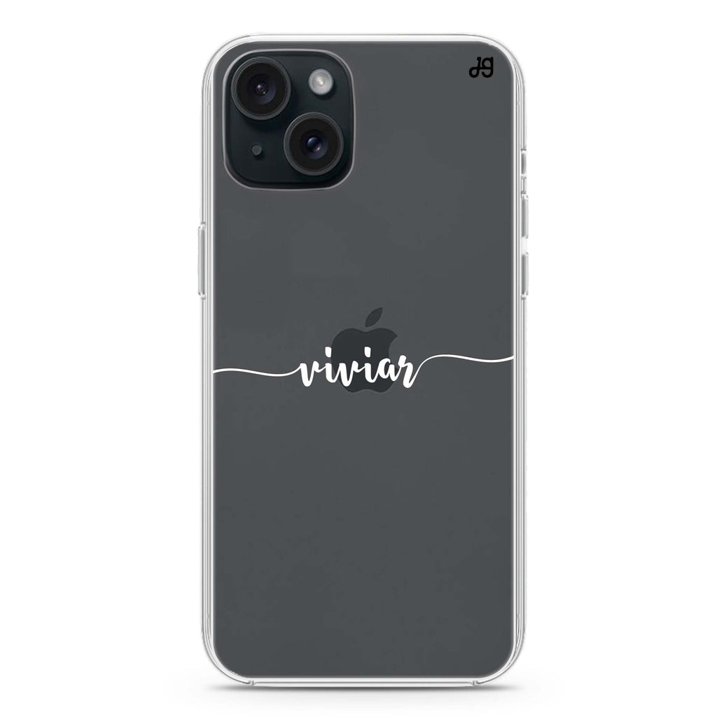 Script Handwritten iPhone 15 plus 水晶透明保護殼