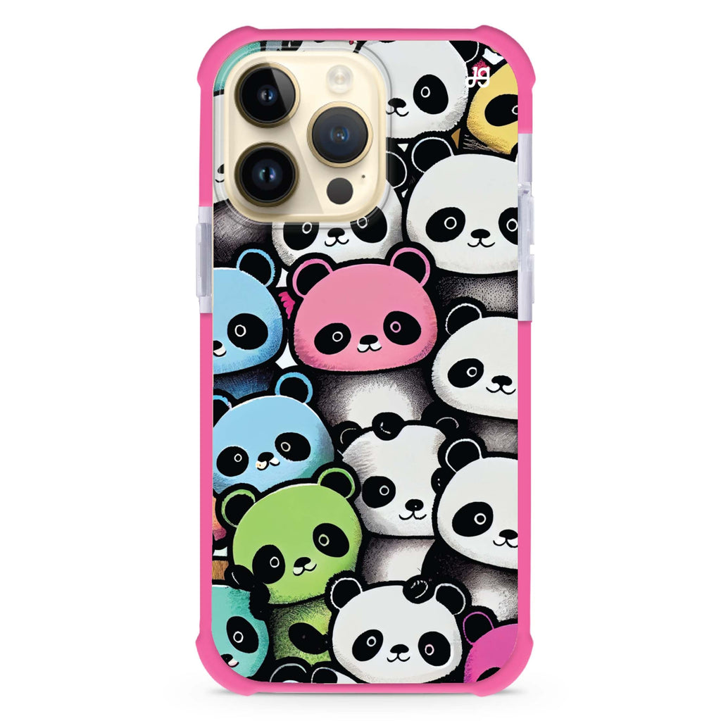 Cute Pandas iPhone Magsafe 兼容超強防摔保護殼