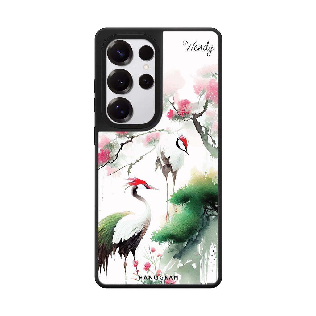 Pines & cranes 鏡面手機殼