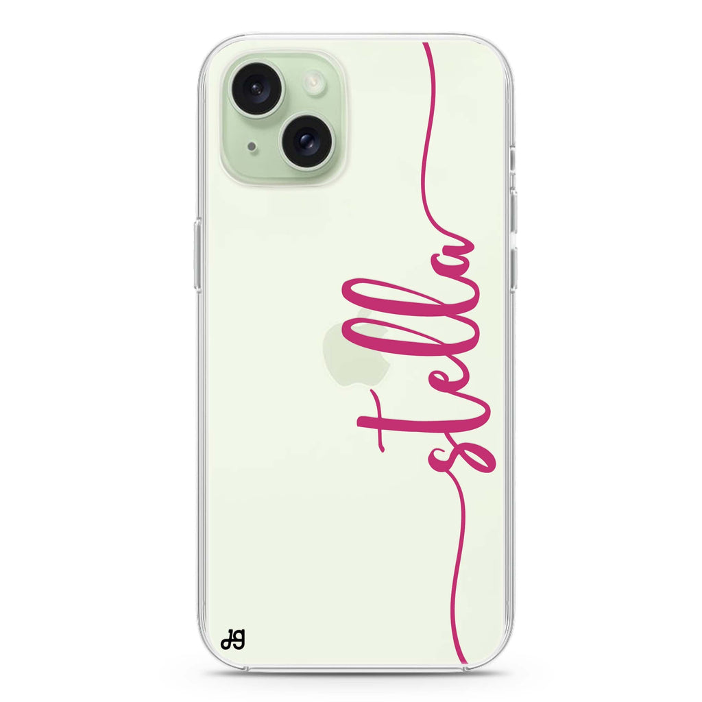 Vertical Script Handwritten Custom iPhone 15 plus 水晶透明保護殼
