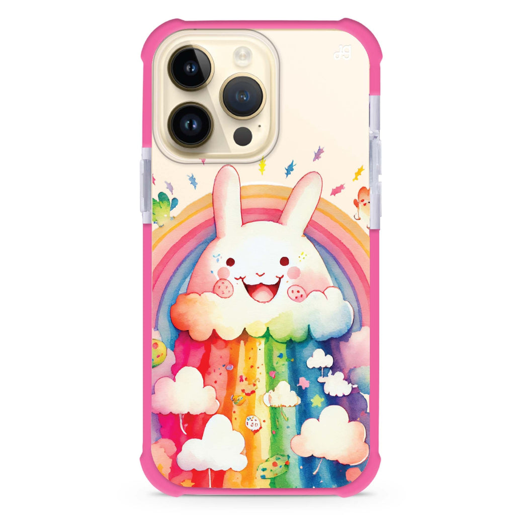 Rainbow Bunny iPhone Magsafe 兼容超強防摔保護殼