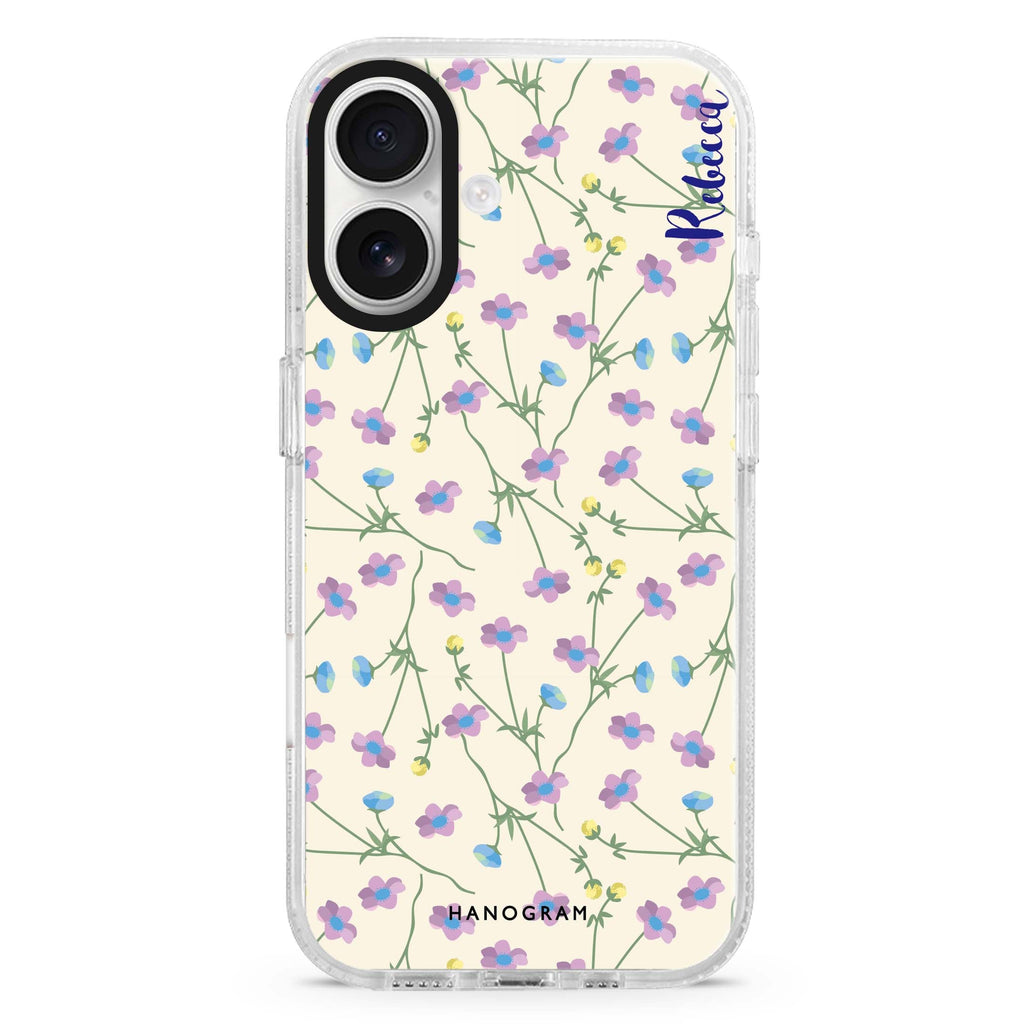 Girly floral 水晶透明保護殼