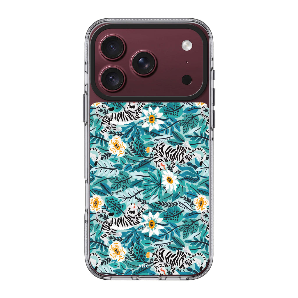 Tiger & Floral 水晶透明保護殼
