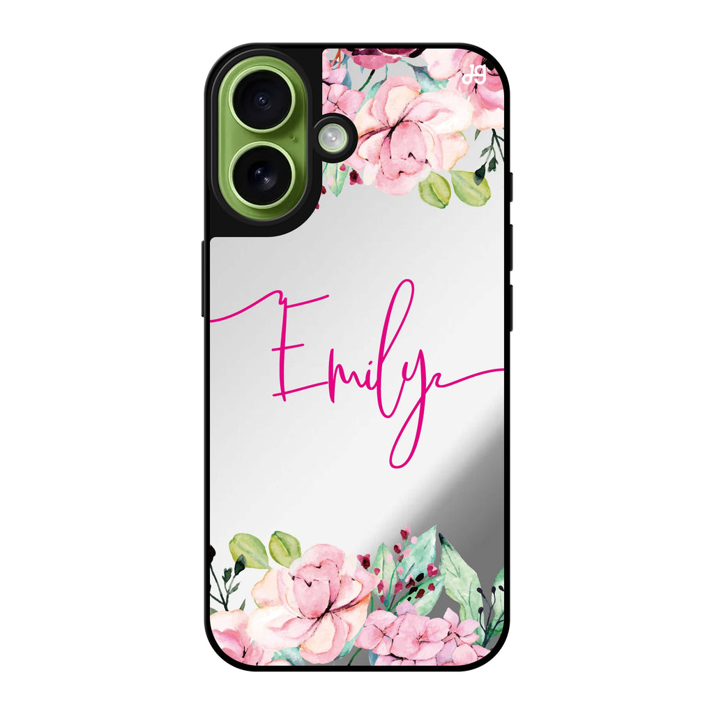 Reflective iPhone 16 Mirror Case –Floral Dream I Design