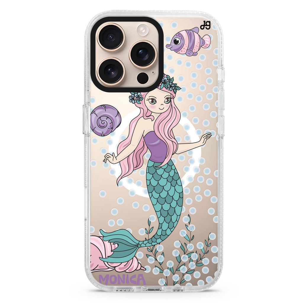 Mermaids Magsafe 兼容水晶透明保護殼