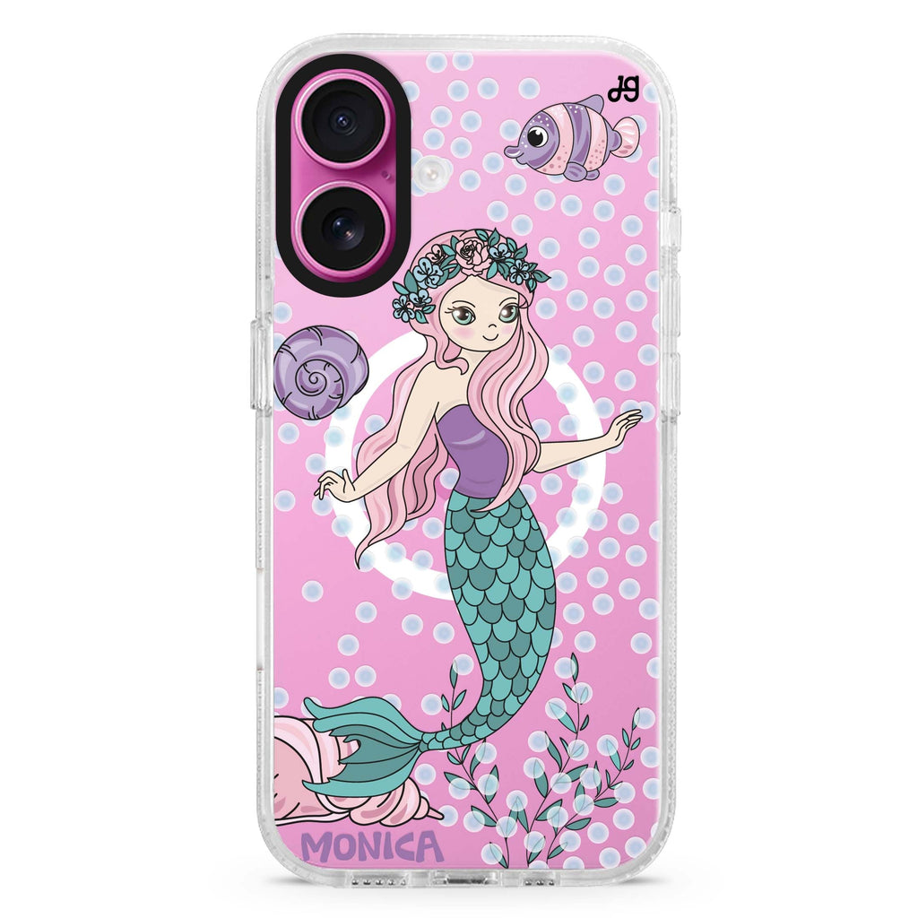 Mermaids Magsafe 兼容水晶透明保護殼