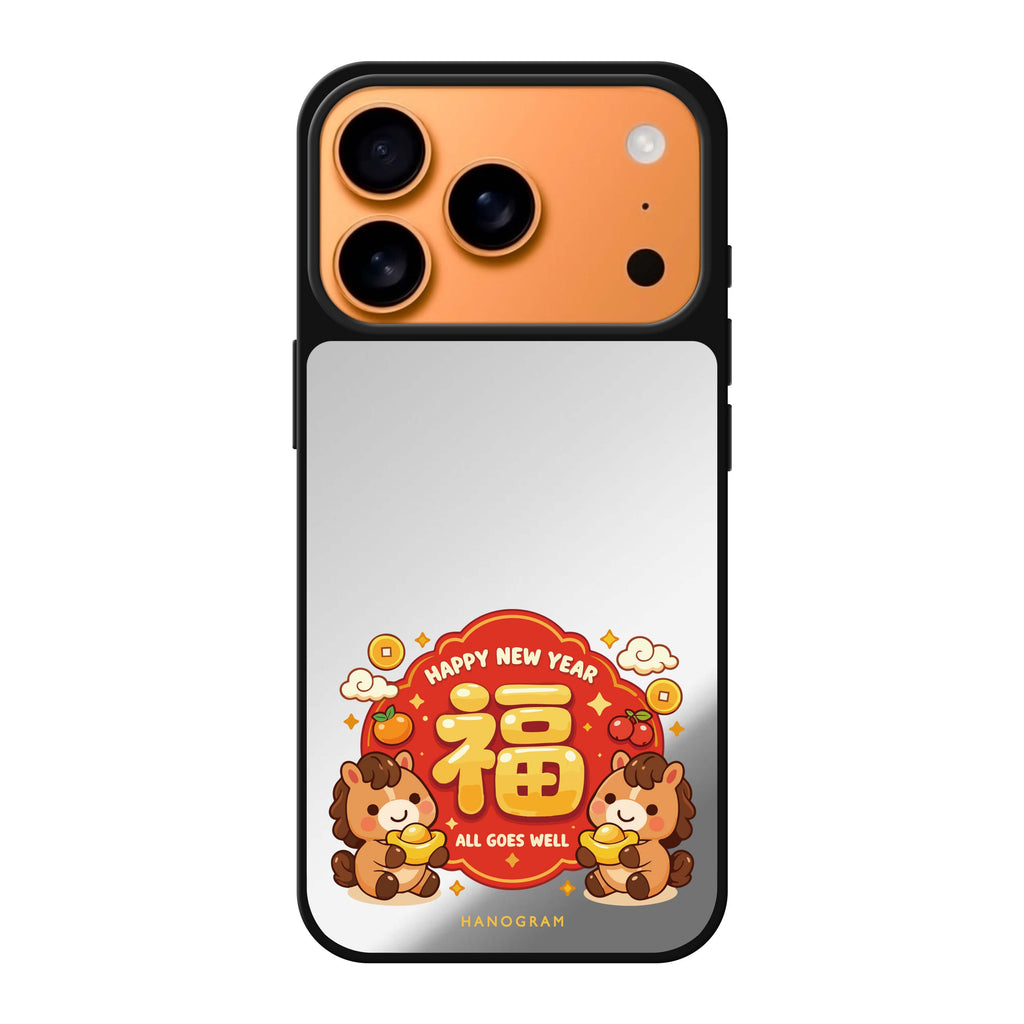 Golden Fortune Blessing 鏡面手機殼