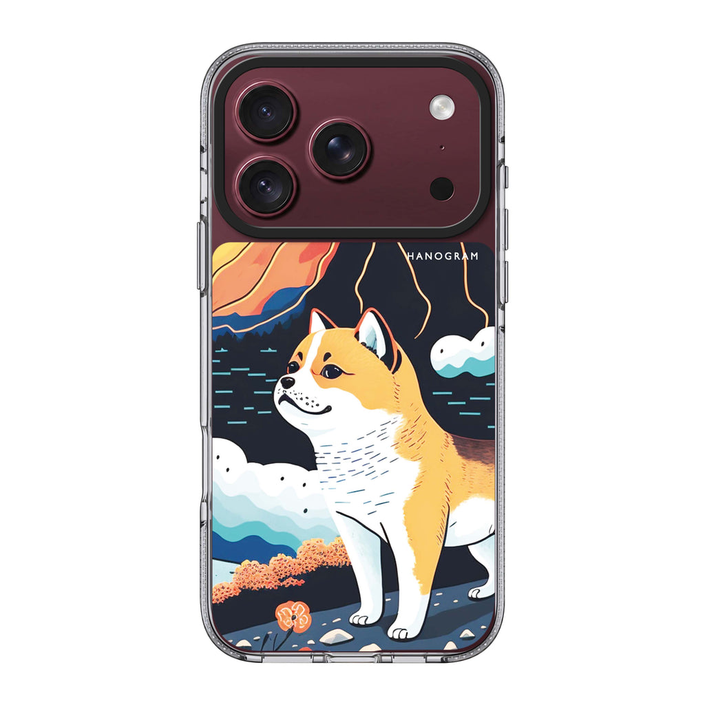 Shiba Inu with Fuji Mountain 水晶透明保護殼