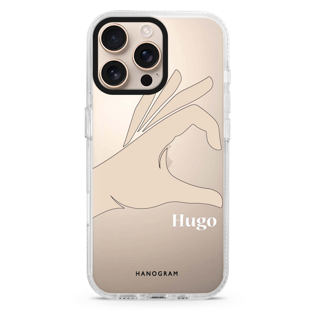 Left Hand heart iPhone 16 Pro & 16 Pro Max Case - Personalized and Stylish Protection