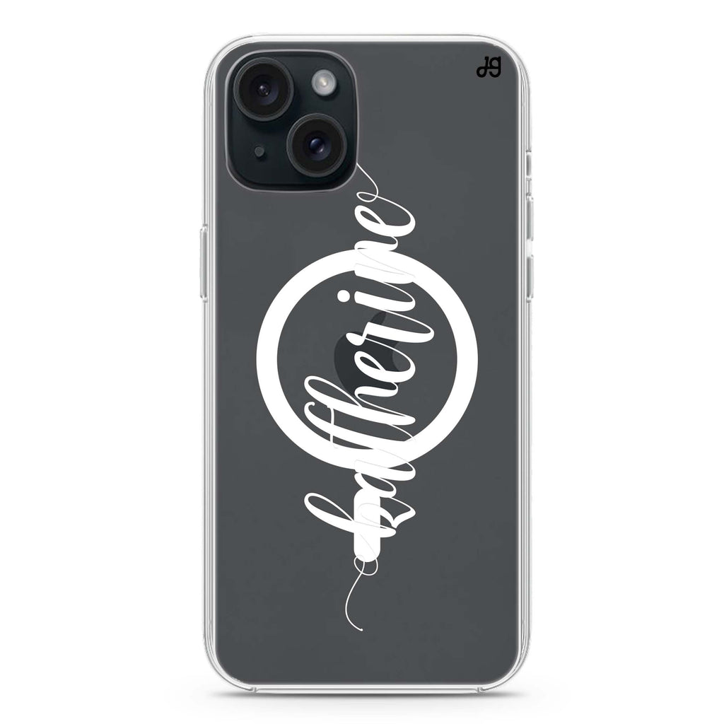 Bold Handwritten iPhone 15 Plus Magsafe 兼容水晶透明保護殼