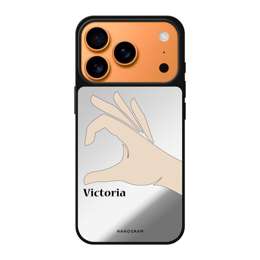 Right Hand heart 愛心 iPhone 17 Pro Max 鏡面手機殼主圖