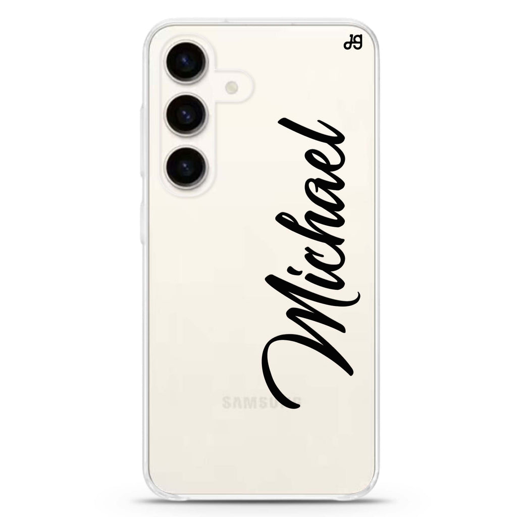Magnificent Handwritten Samsung Galaxy S26/S25/S24 可加名字水晶透明保護殼正面展示