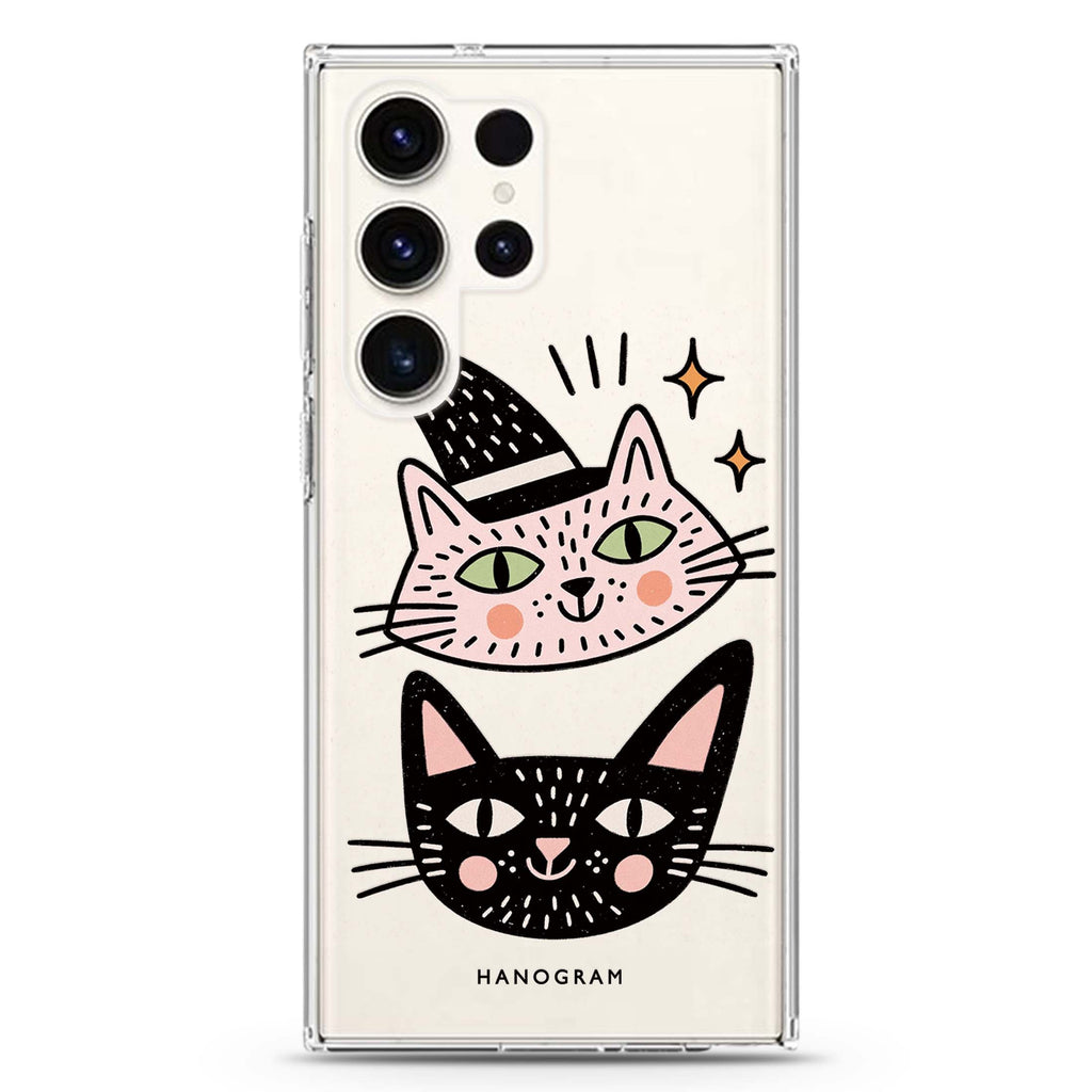 Two Cats One Spell Samsung Galaxy 水晶透明保護殼