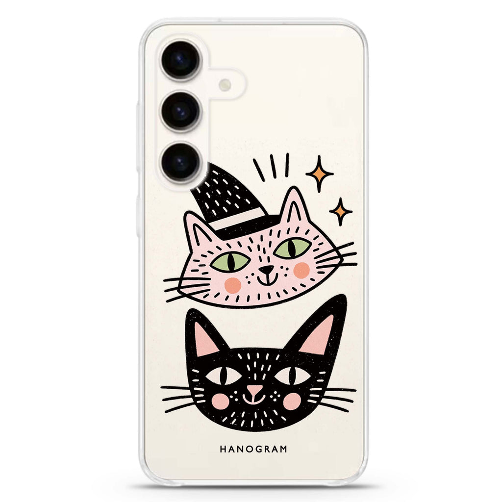 Two Cats One Spell Samsung Galaxy 水晶透明保護殼