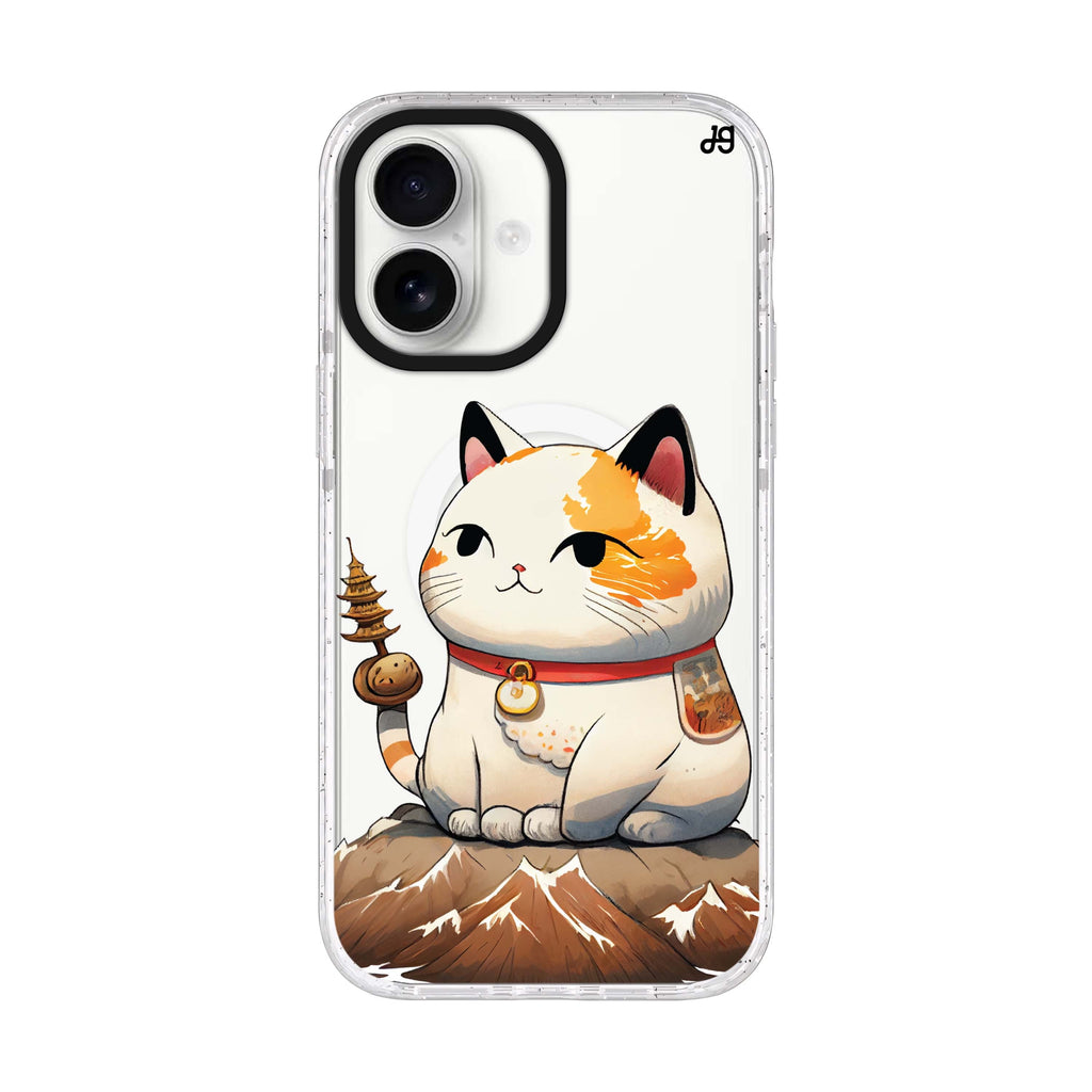 A Cute Cat iPhone 17 水晶透明保護殼正面展示