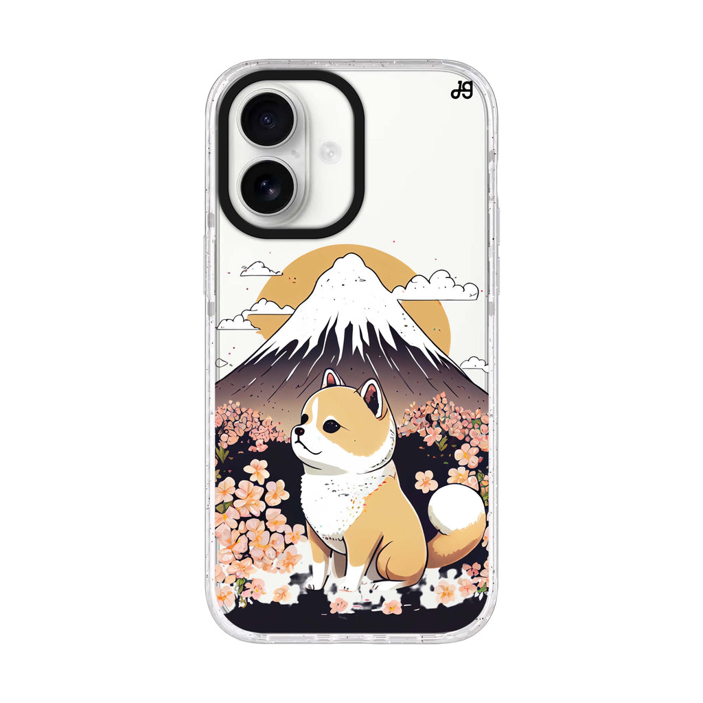 Shiba Inu & Japan iPhone 17 水晶透明保護殼正面展示