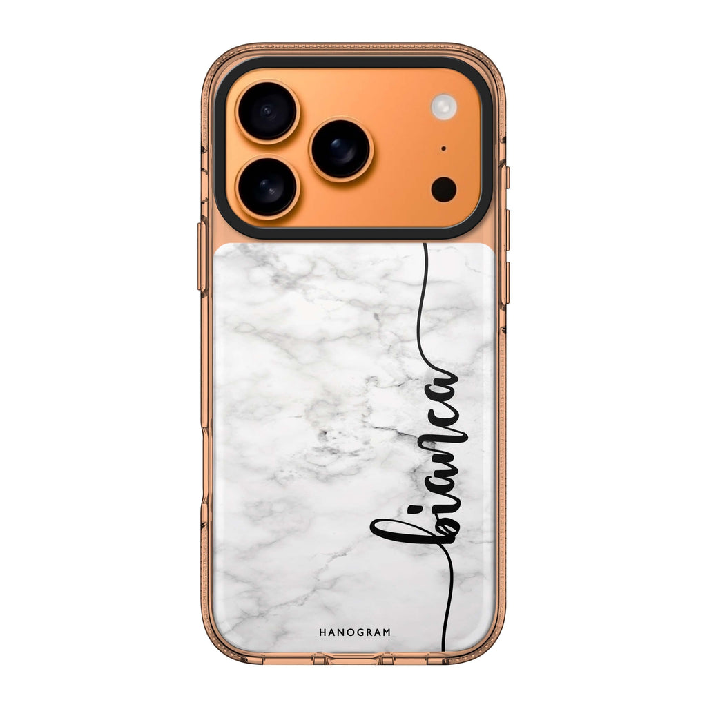 Marble Edition I iPhone 17 Pro Max MagSafe 水晶透明保護殼 雲石紋設計 可自訂名字 圖1
