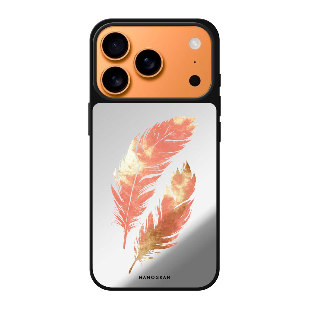 Golden Feathers 金色鳥類 iPhone 17 Pro Max 鏡面手機殼主圖