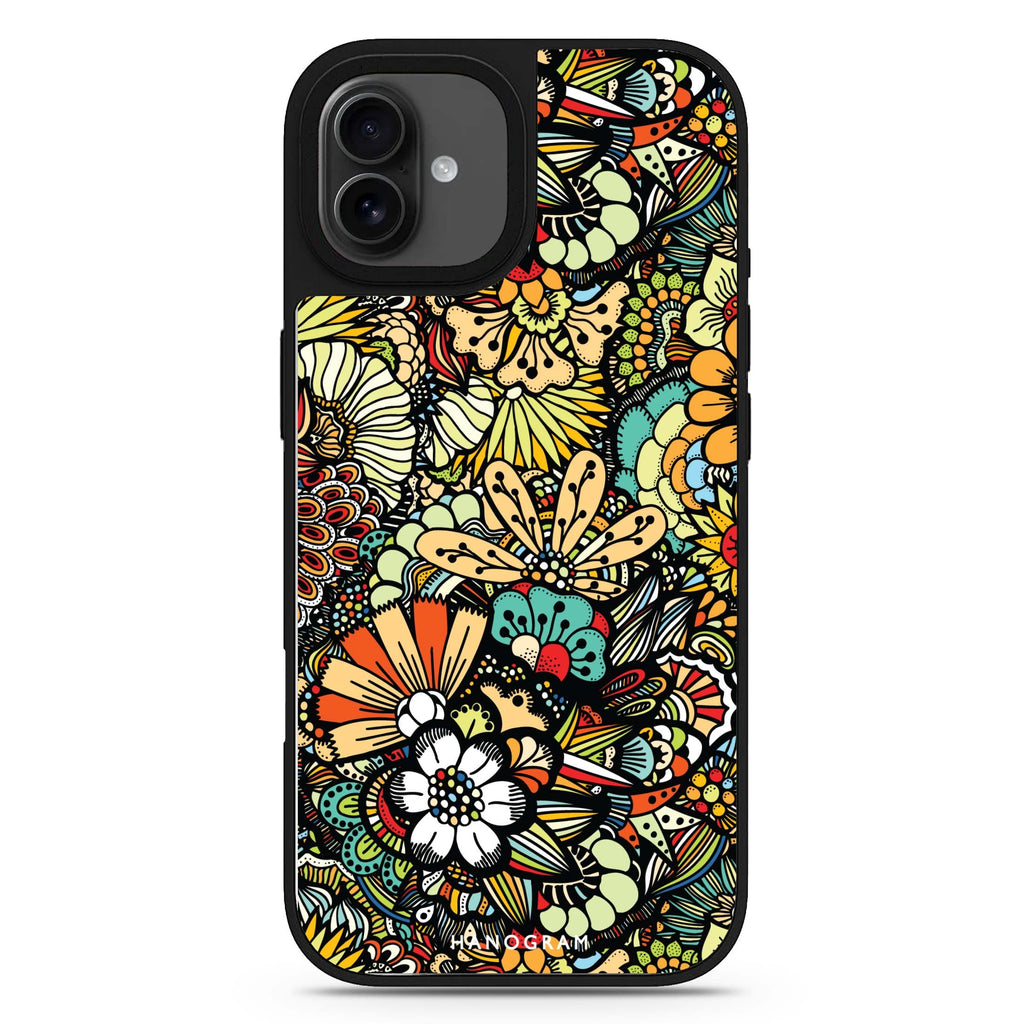 Blooming Harmony iPhone 17 花卉鏡面手機殼 主圖設計