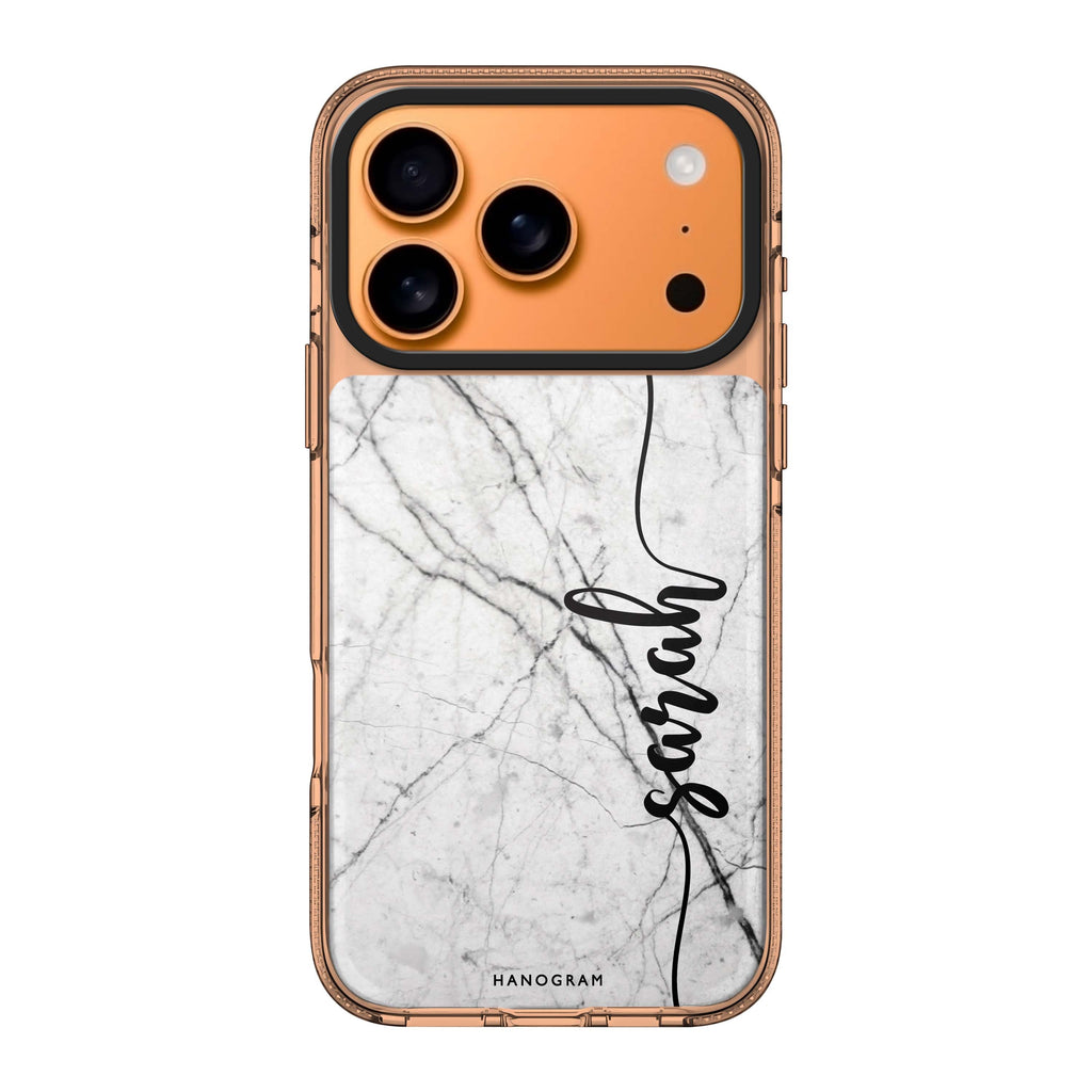 Marble Edition II iPhone 17 Pro Max MagSafe 水晶透明保護殼 雲石紋設計 可自訂名字 圖1