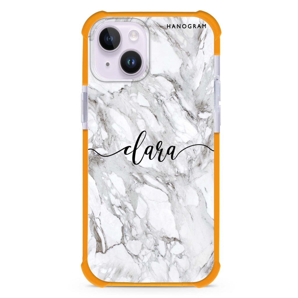 Powder Gray And White Marble 超強防摔保護殼