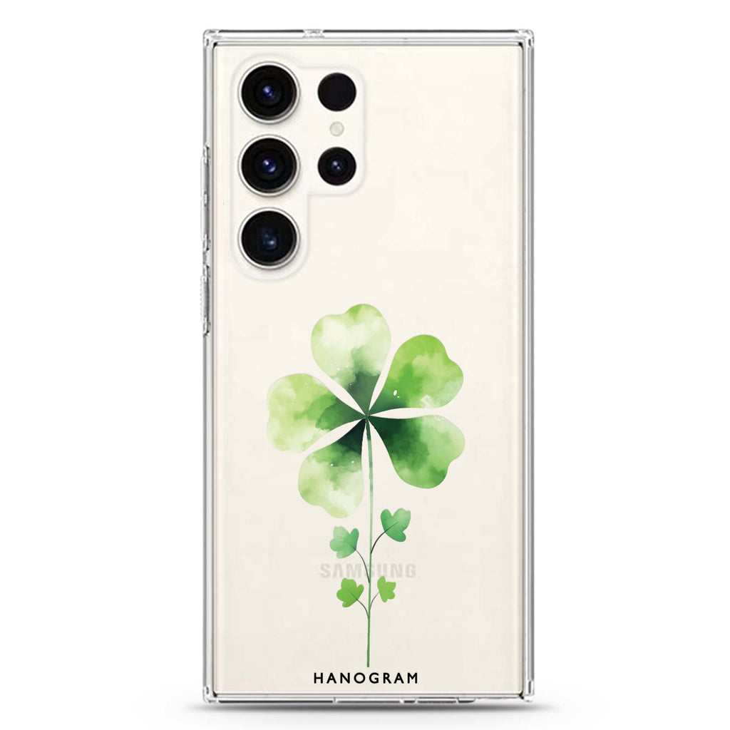 Green Bliss Samsung Galaxy Ultra 透明保護殼，適用 S26/S25/S24/S23 Ultra，圖1