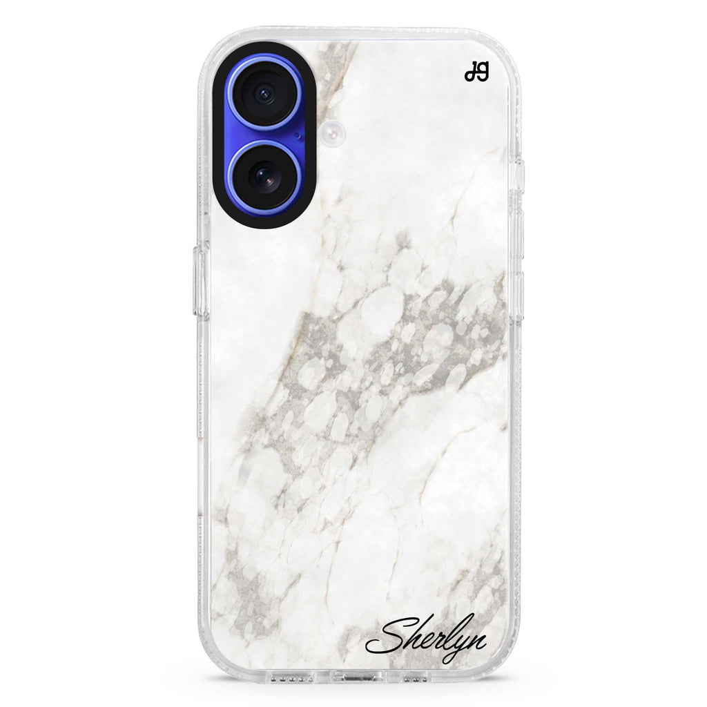 Simple White Marble 水晶透明保護殼