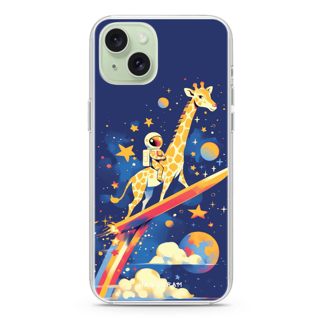 Galactic Ride iPhone 15 Plus Magsafe 兼容水晶透明保護殼