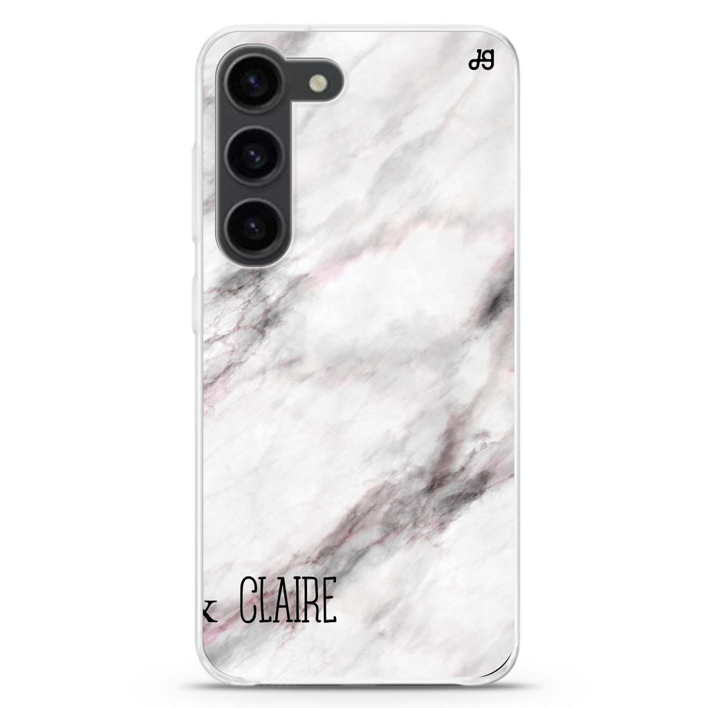 White Marble Samsung Galaxy 水晶透明保護殼