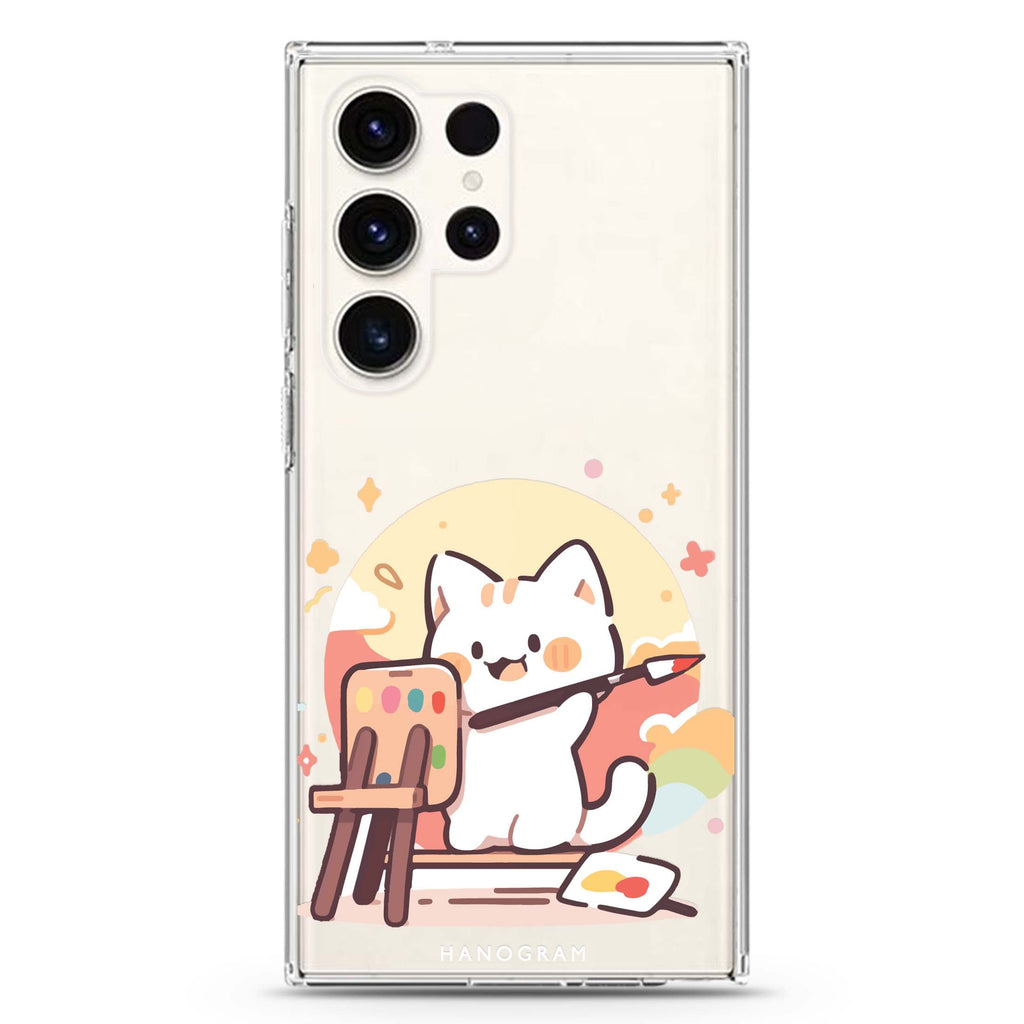 Feline Masterwork Samsung Galaxy Ultra 透明保護殼，適用 S26/S25/S24/S23 Ultra，圖1